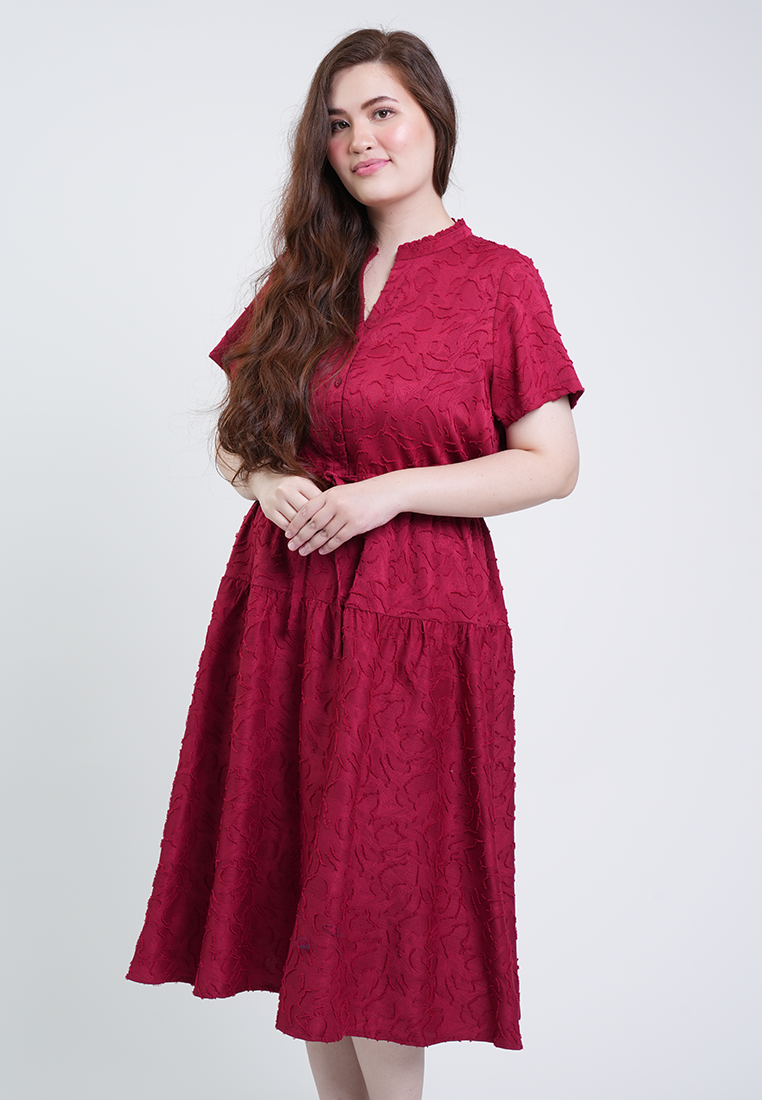 Milly Plus Size Emma Textured A-line Dress