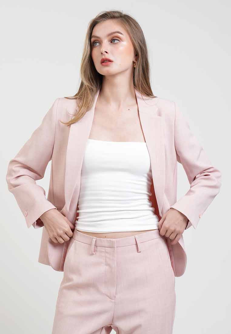 Frances Notched Lapel Button Blazer