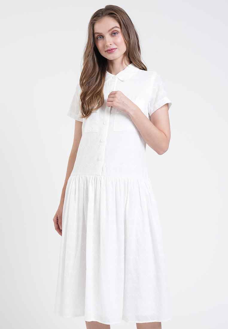 Arlo Eyelet Button-Down Shirt Dress