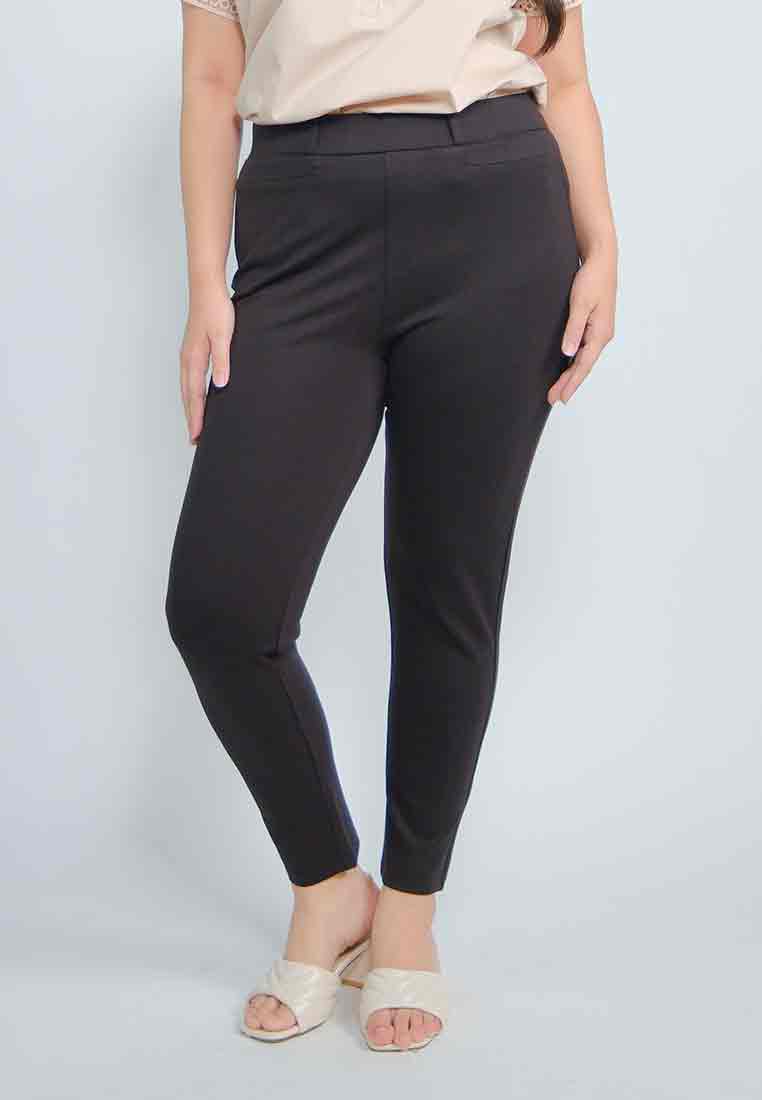 Milly Plus Size Ariyah Spandex Pants with Pocket Detail