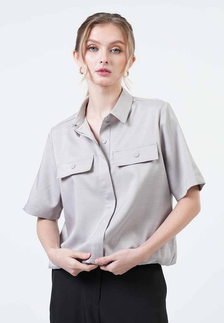 Kinsley Elastic Hem Utility Top