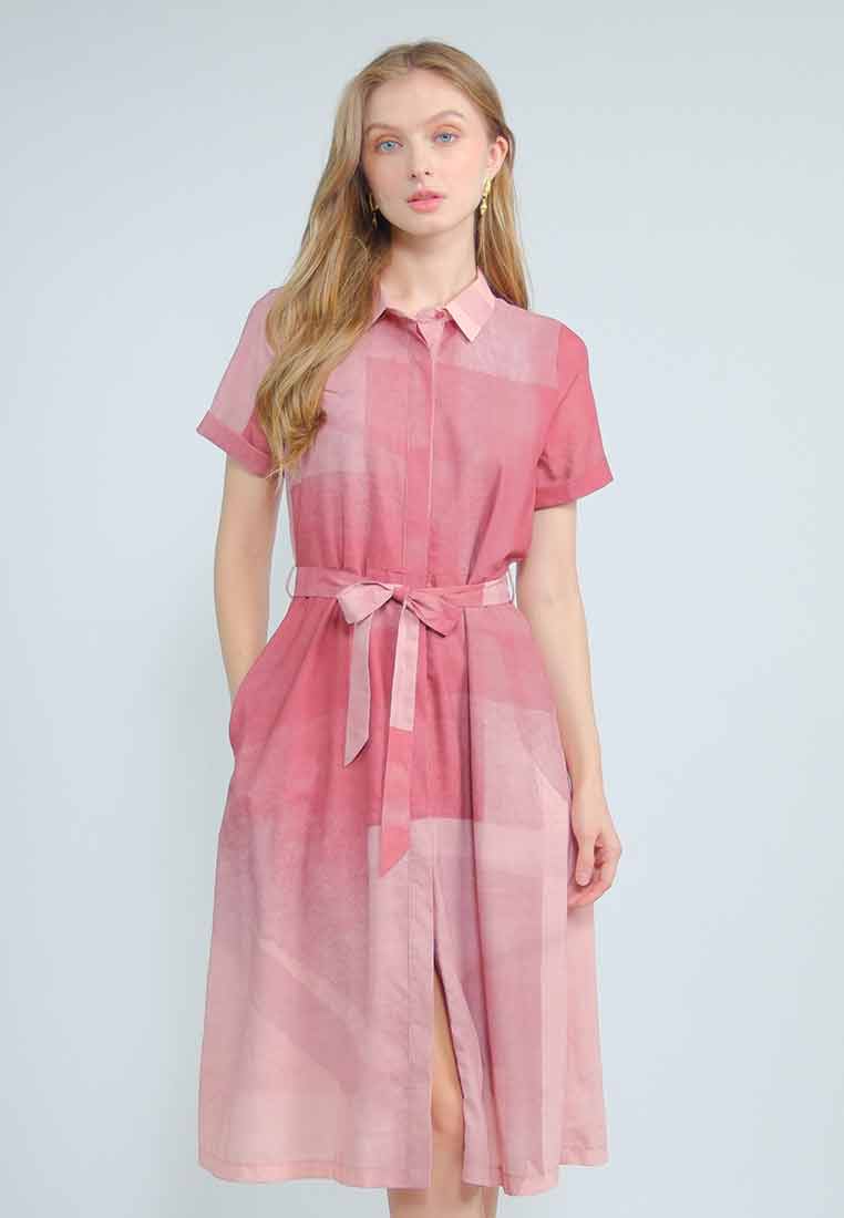 Zafira Button-down Dress with Adjustable Belt