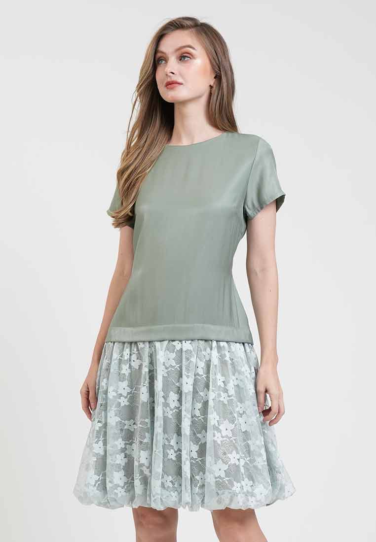 Sophie Floral Laced Midi Dress