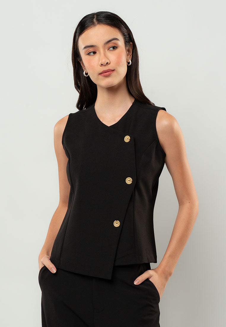 Colette Asymmetric Sleeveless Top