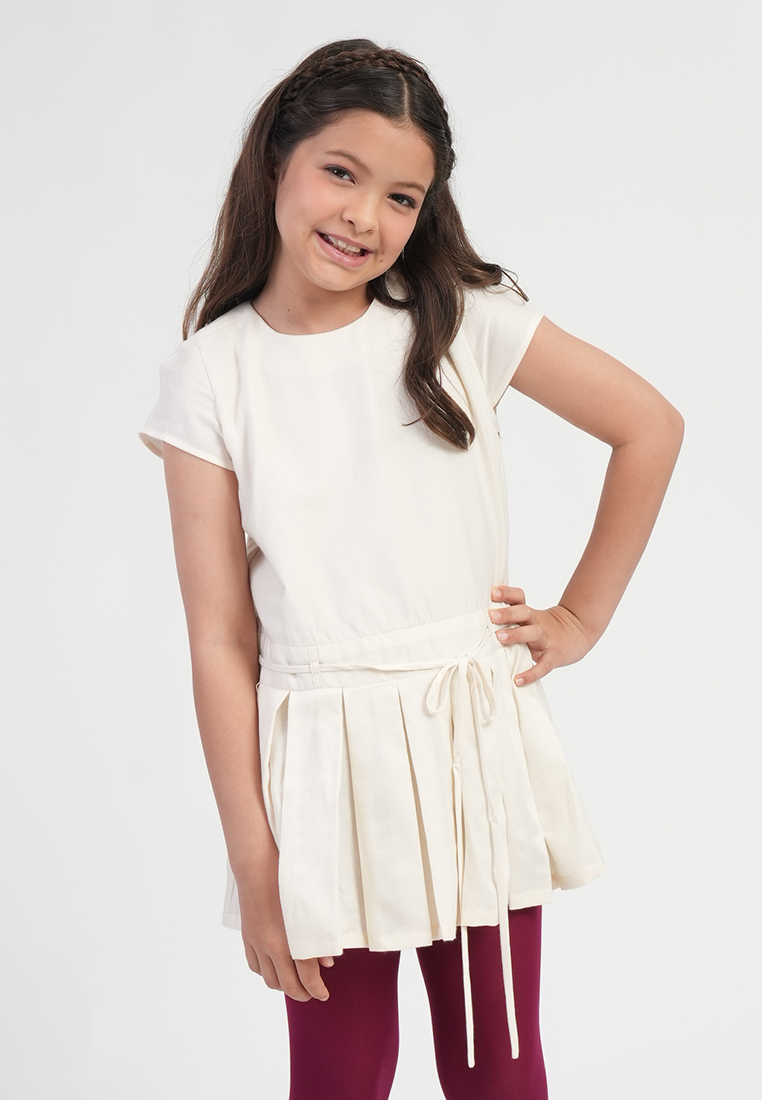 Treehouse Kids Nina Pleated Waist-Tie Girl's Dress