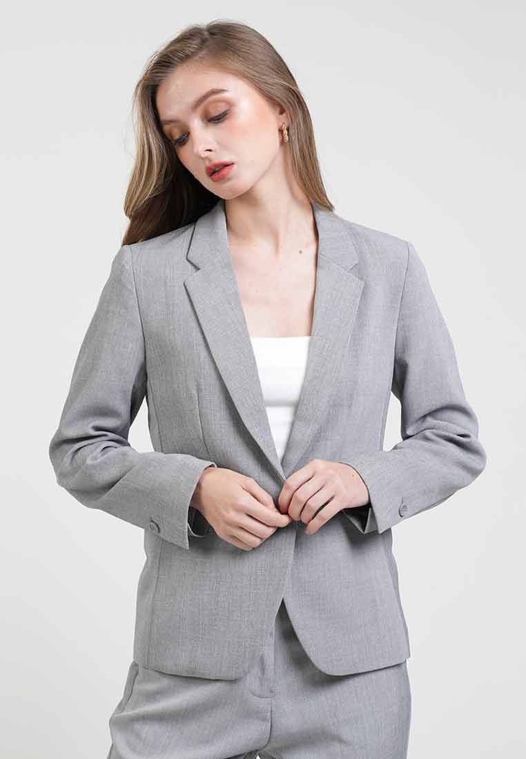 Frances Notched Lapel Button Blazer