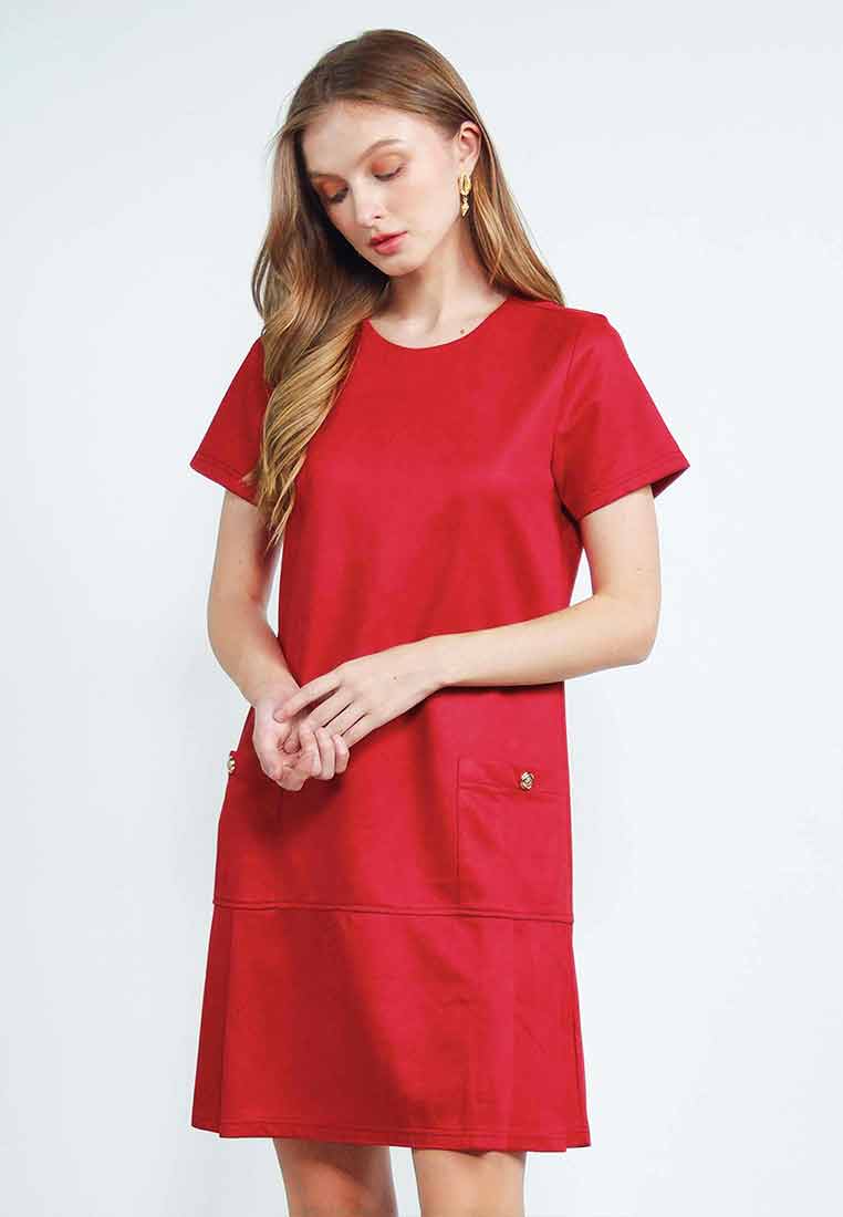 Lysandra Shift Dress with Front Pockets