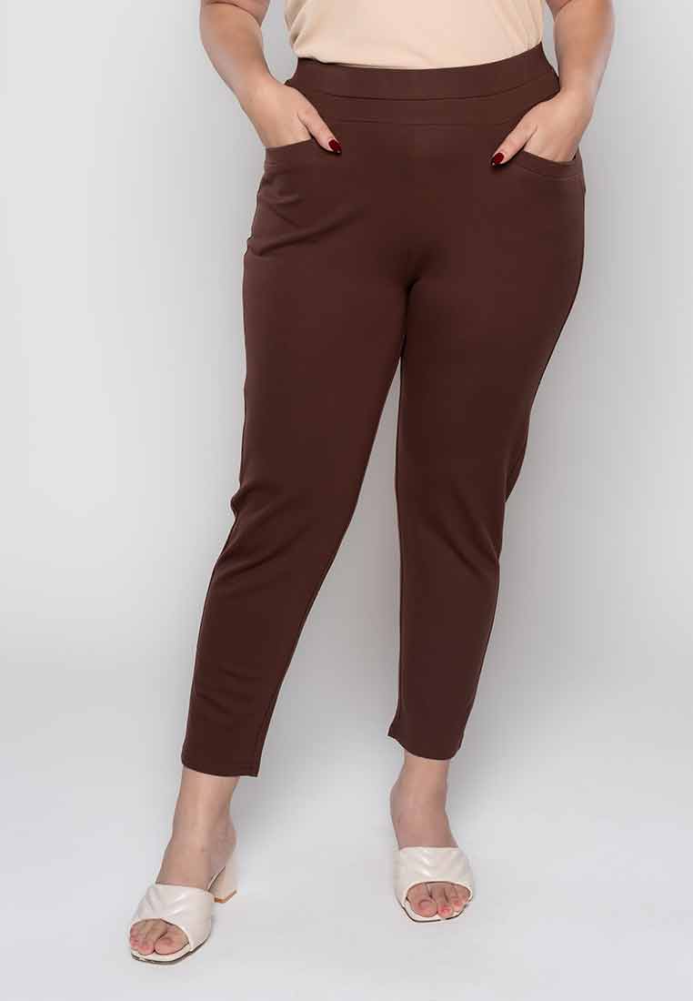 Milly Plus Size Zetta Spandex Pants with Pockets