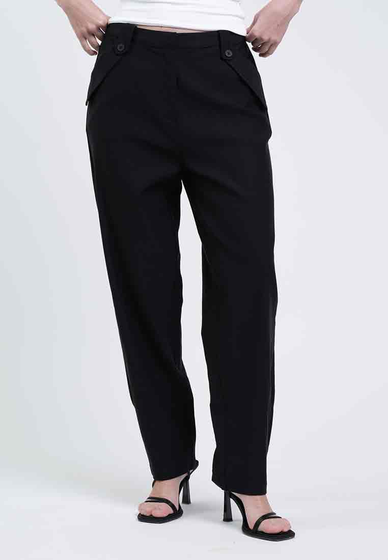 Cayla Flap-Accent Slim Fit Pants