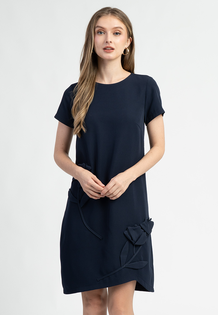 Rosalia 3D Floral Shift Dress