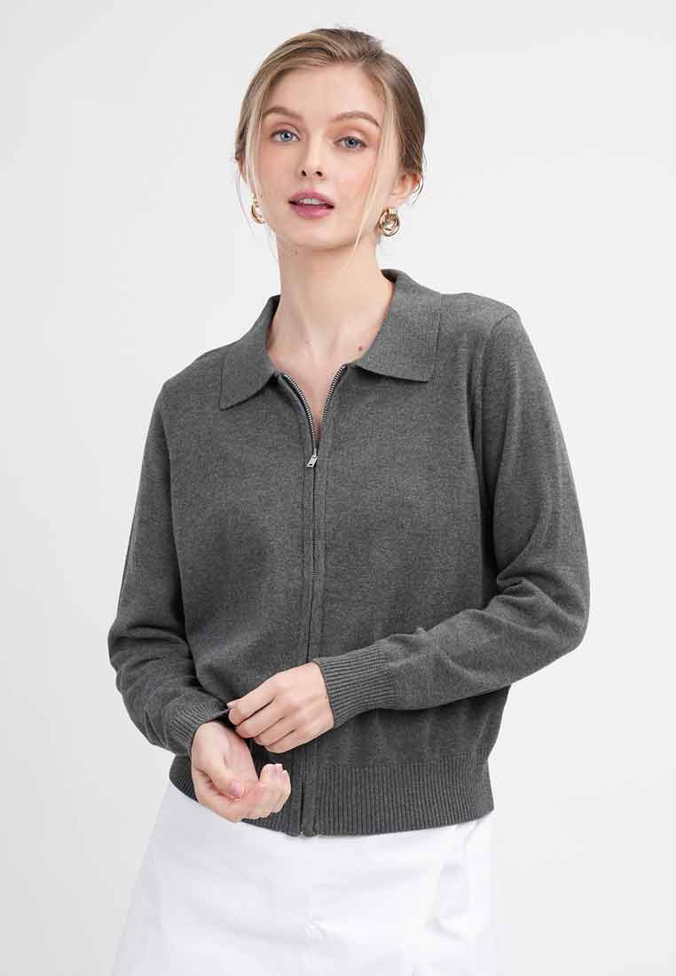 Serena Knit Polo Collar Cardigan
