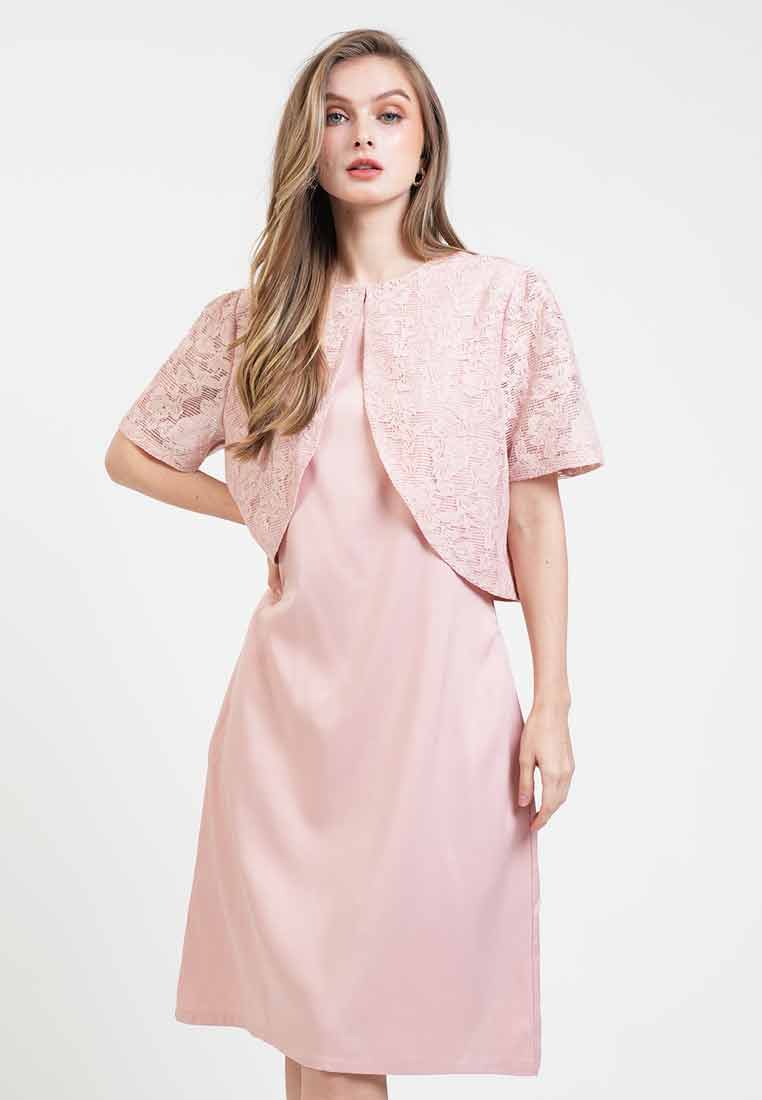 Penelope Detachable Bolero Midi Dress