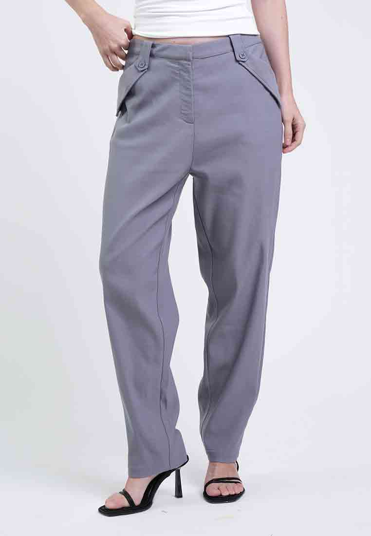 Cayla Flap-Accent Slim Fit Pants