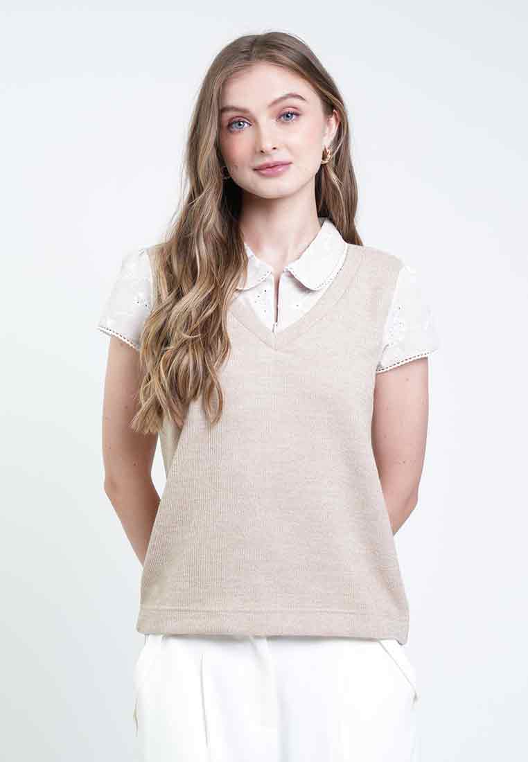 Aria 2-in-1 Knitted Vest Blouse