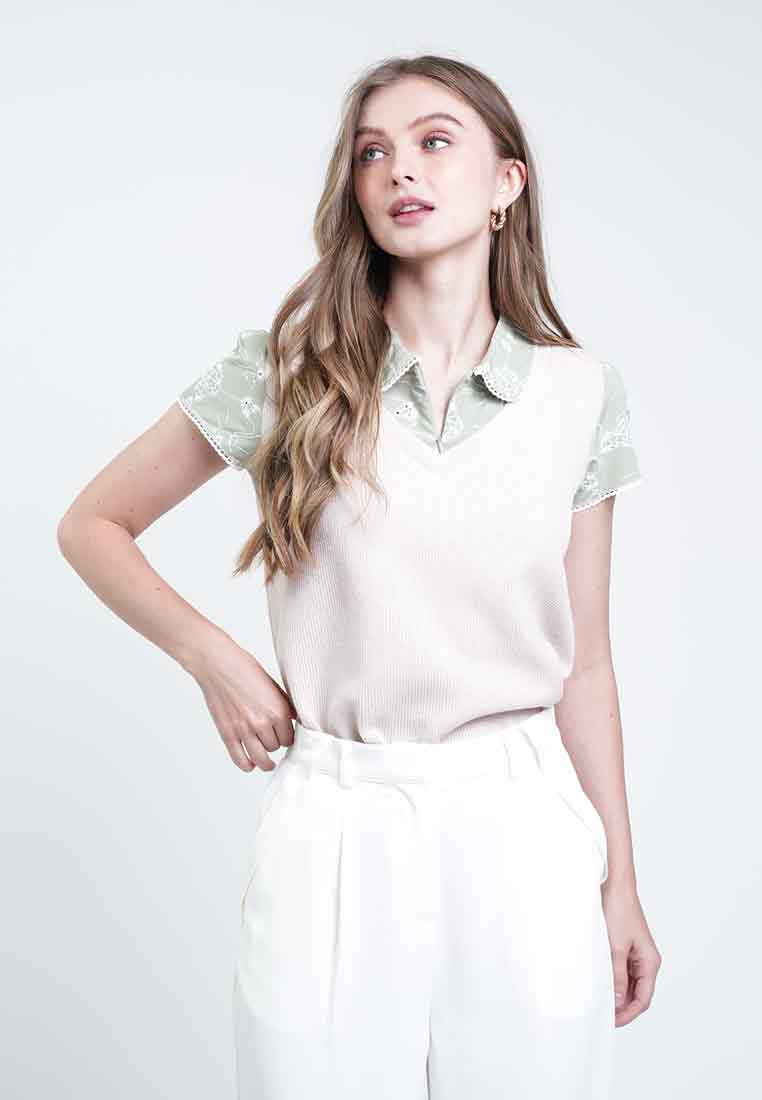 Aria 2-in-1 Knitted Vest Blouse