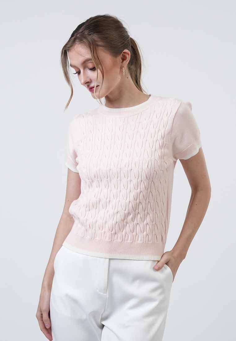 Clarisse Contrast Tipped Knit Top