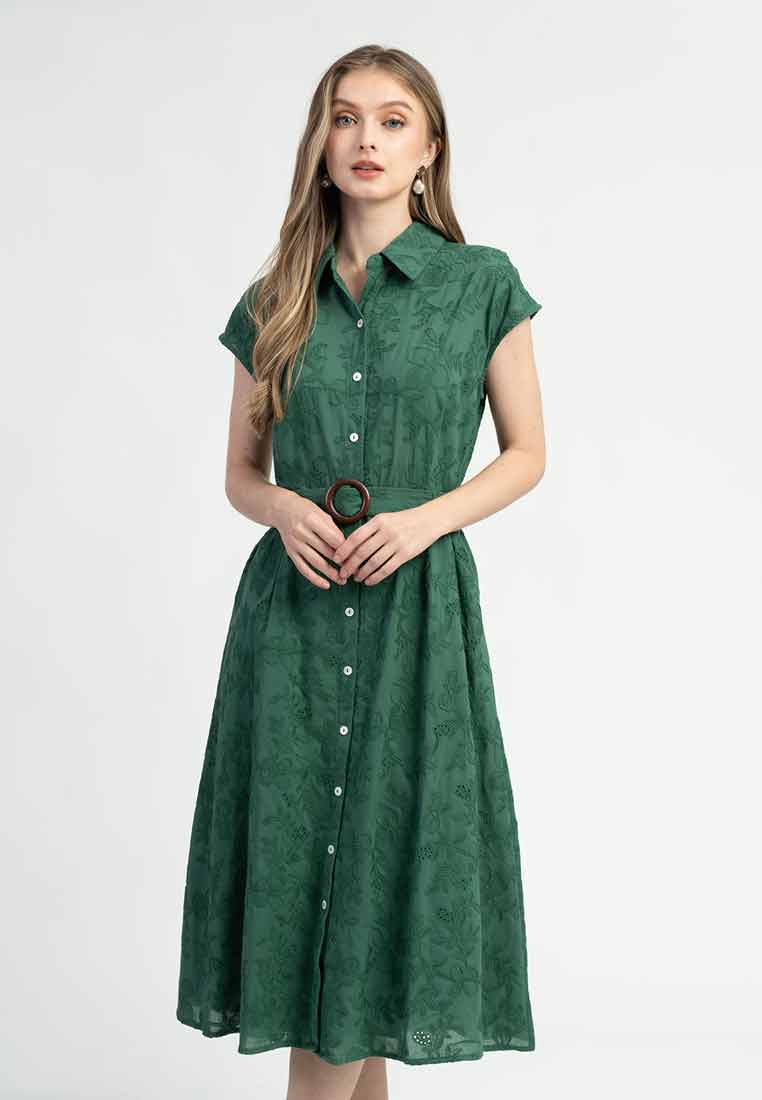 Felicity Embroidered Shirt Dress