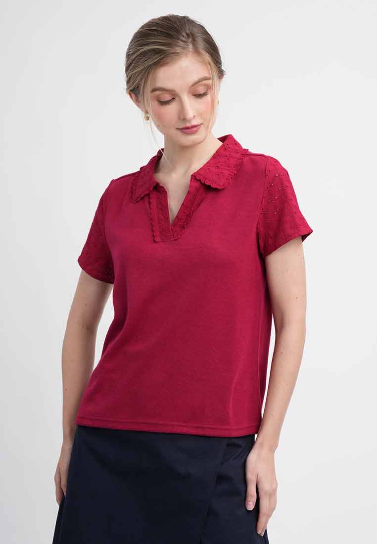 Chloe Eyelet Embroidery Button-up Shirt