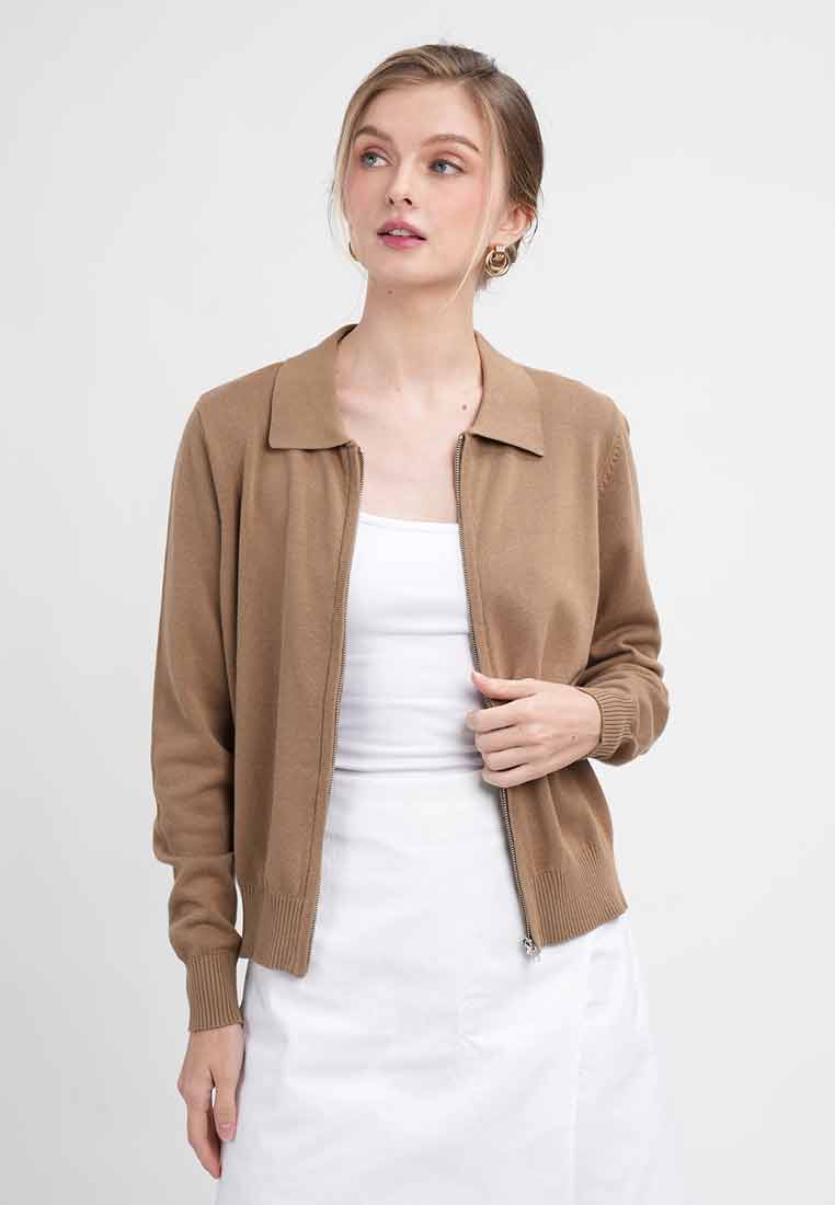 Serena Knit Polo Collar Cardigan