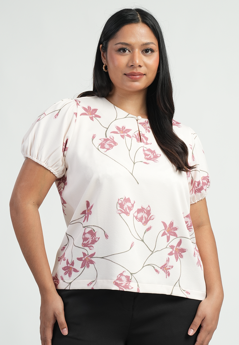 Milly by Paperdolls Jamelie Floral Print Puff Sleeve Top Milly by Paperdolls