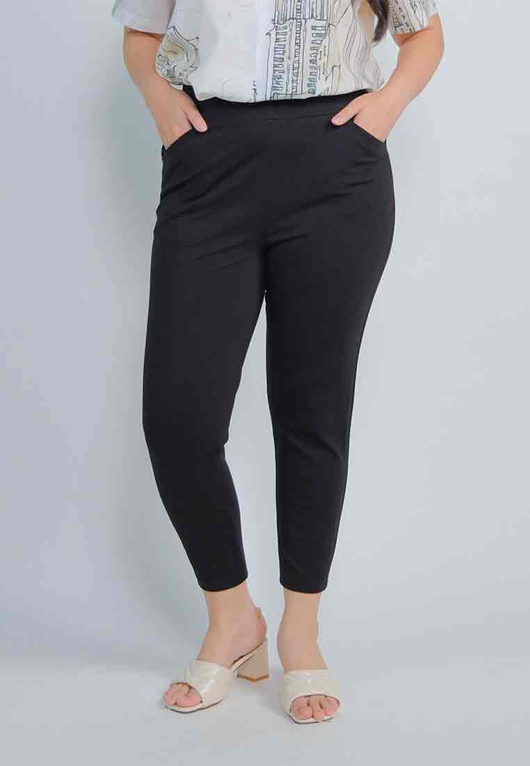Milly Plus Size Levy Spandex Pants with Pocket Detail