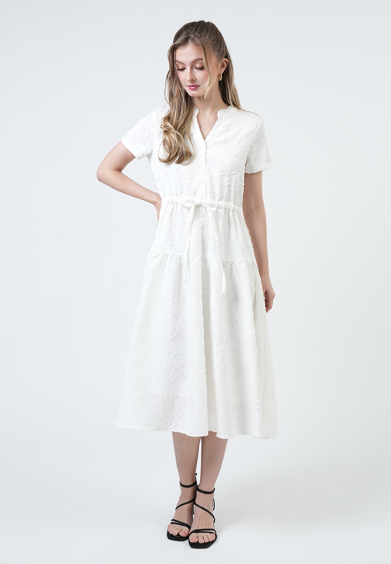 Myra Eyelet Embroidered Midi Dress