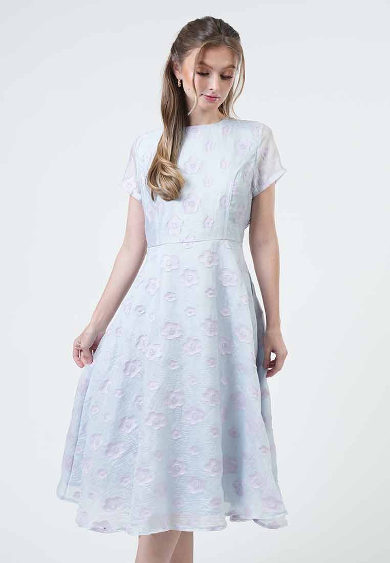 Hailey Burn-Out Floral Midi Dress