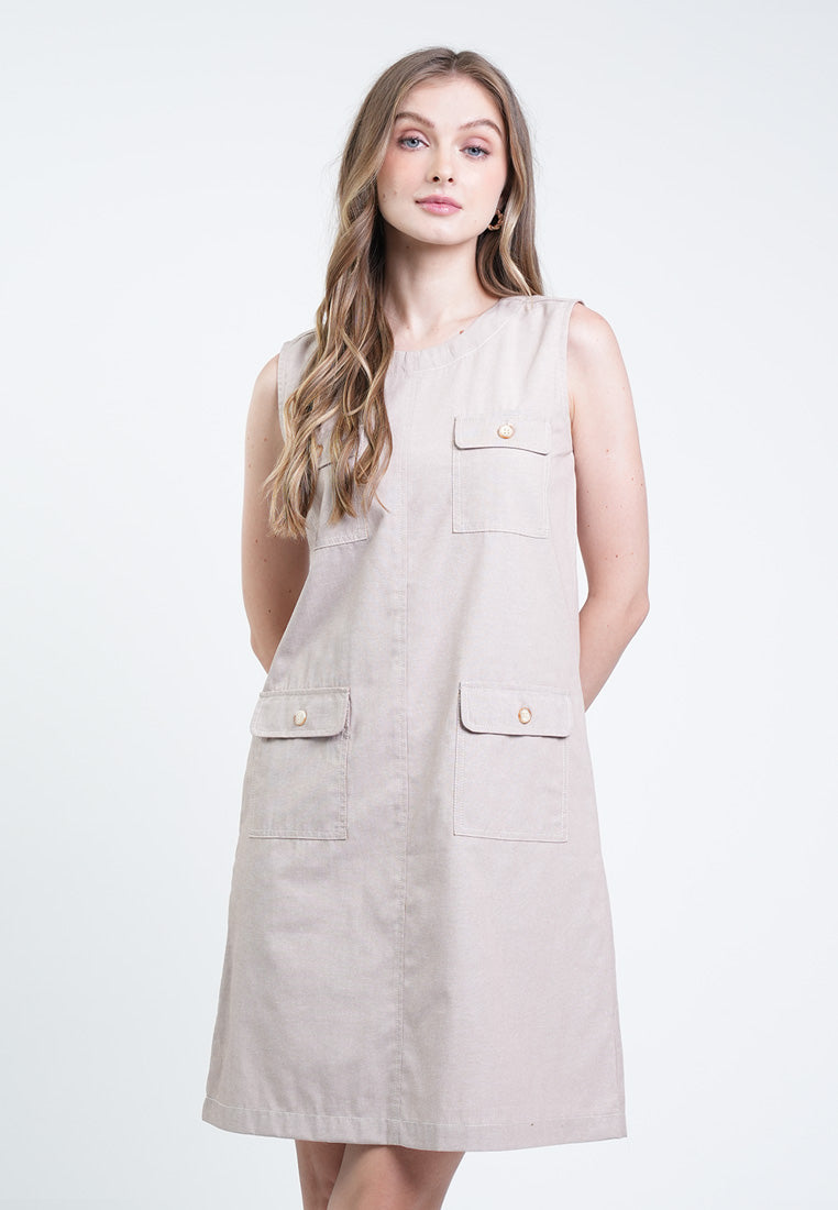 Lara Pocket-Detail Shift Dress
