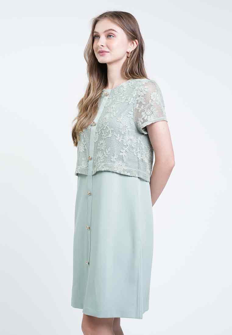 Gwendolyn Layered Twill Dress
