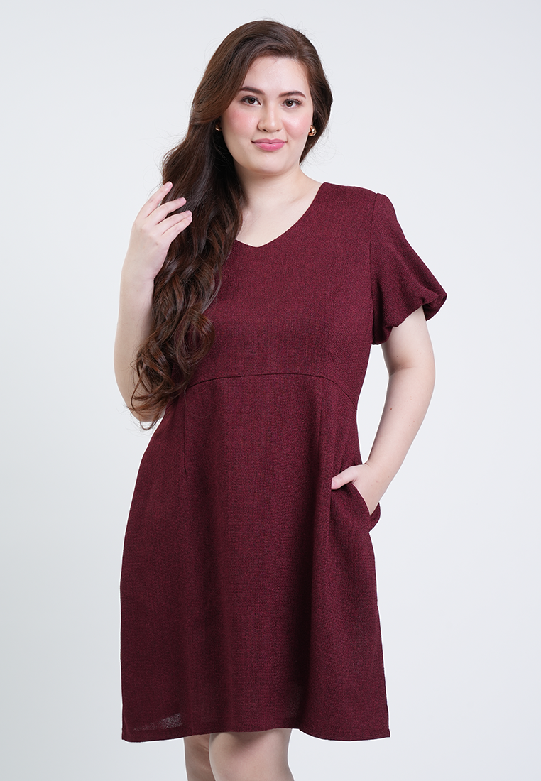 Milly Plus Size Angelina Flutter Sleeve Tweed Dress