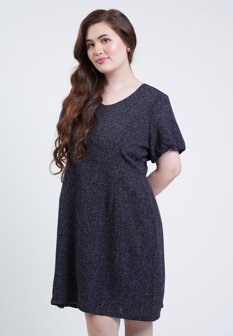 Milly Plus Size Angelina Flutter Sleeve Tweed Dress