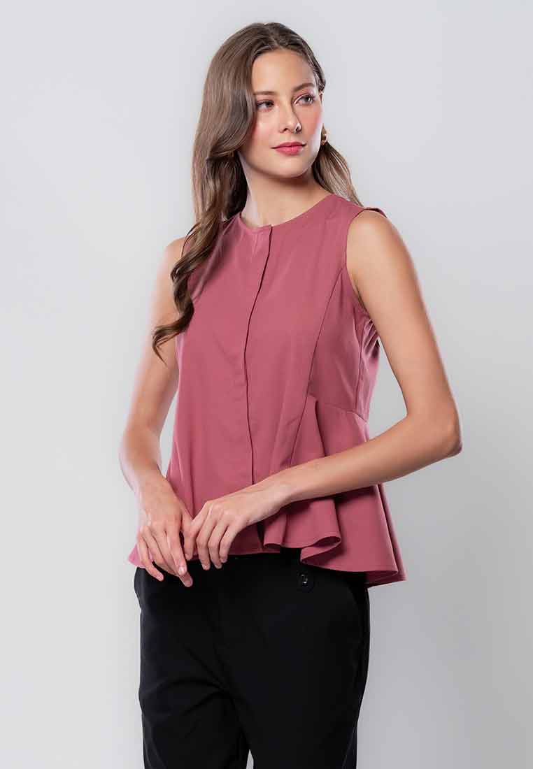 Odalys Button-down Sleeveless Top with Side Detail