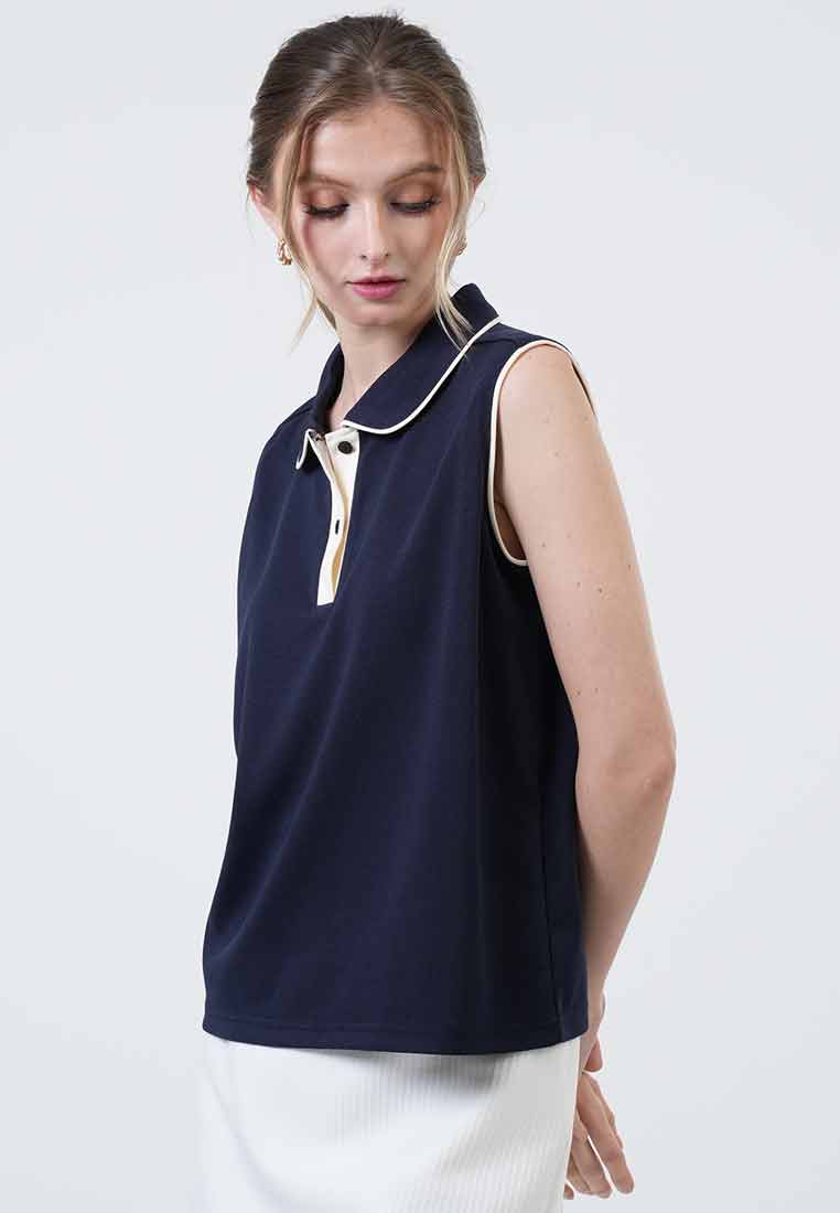 Cassy Contrast Trim Knit Top