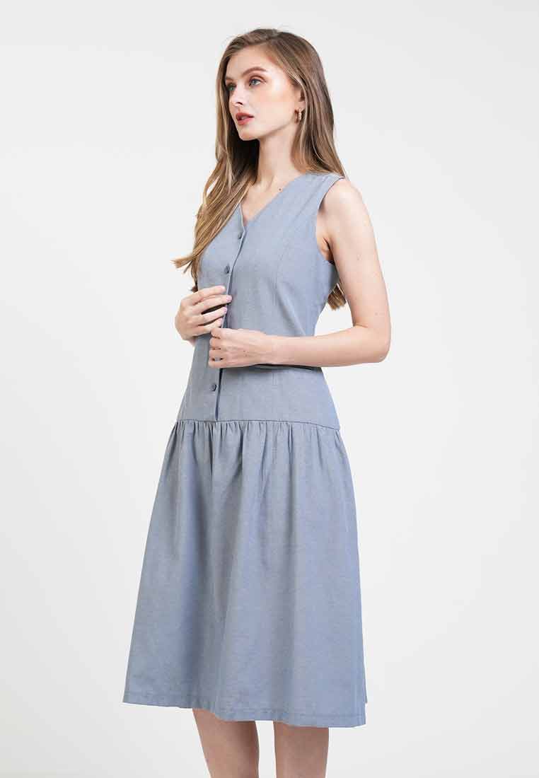 Karina Buttoned Dropwaist Dress