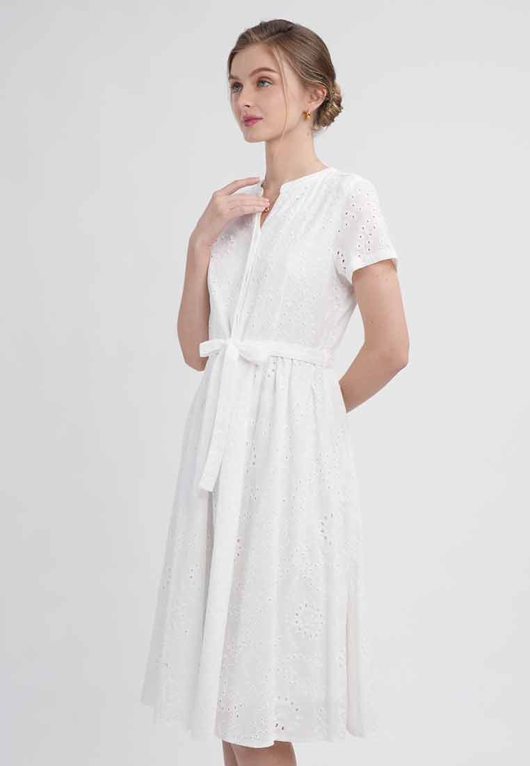 Lila Eyelet Shirt Dress