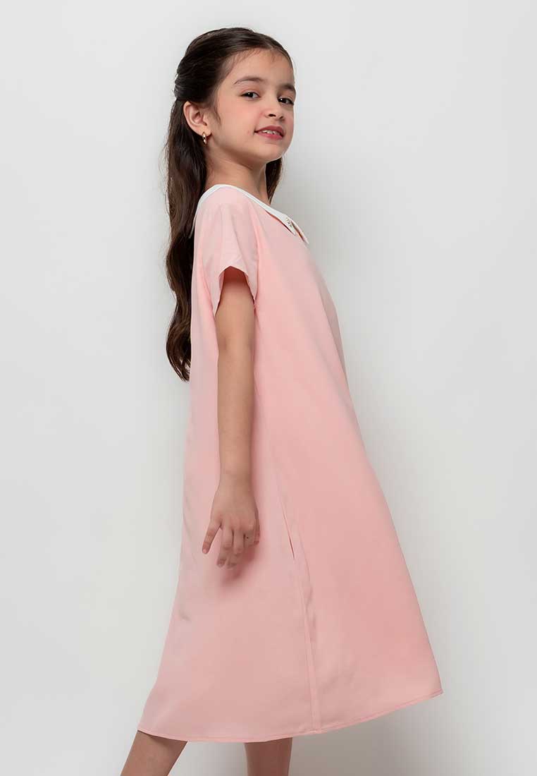 Treehouse Felishia Collared Dress  with Flower Pin
