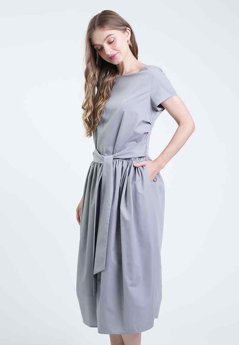 Andie Tie-Waist Cotton Shift Dress