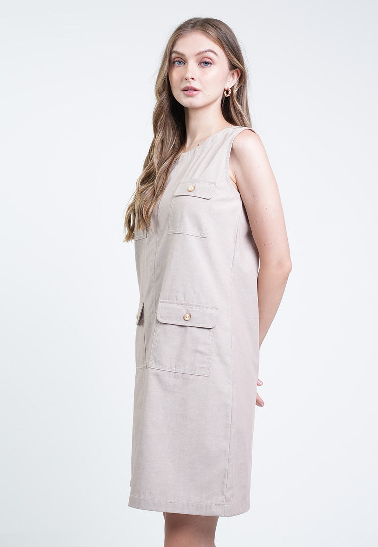 Lara Pocket-Detail Shift Dress