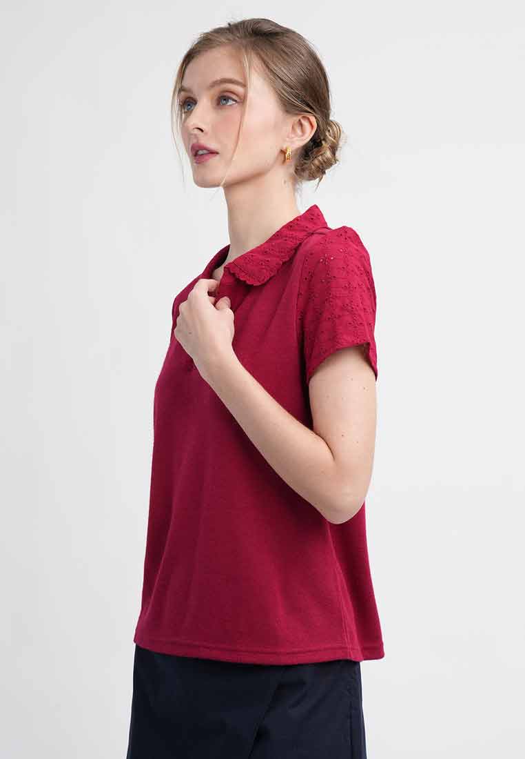 Chloe Eyelet Embroidery Button-up Shirt