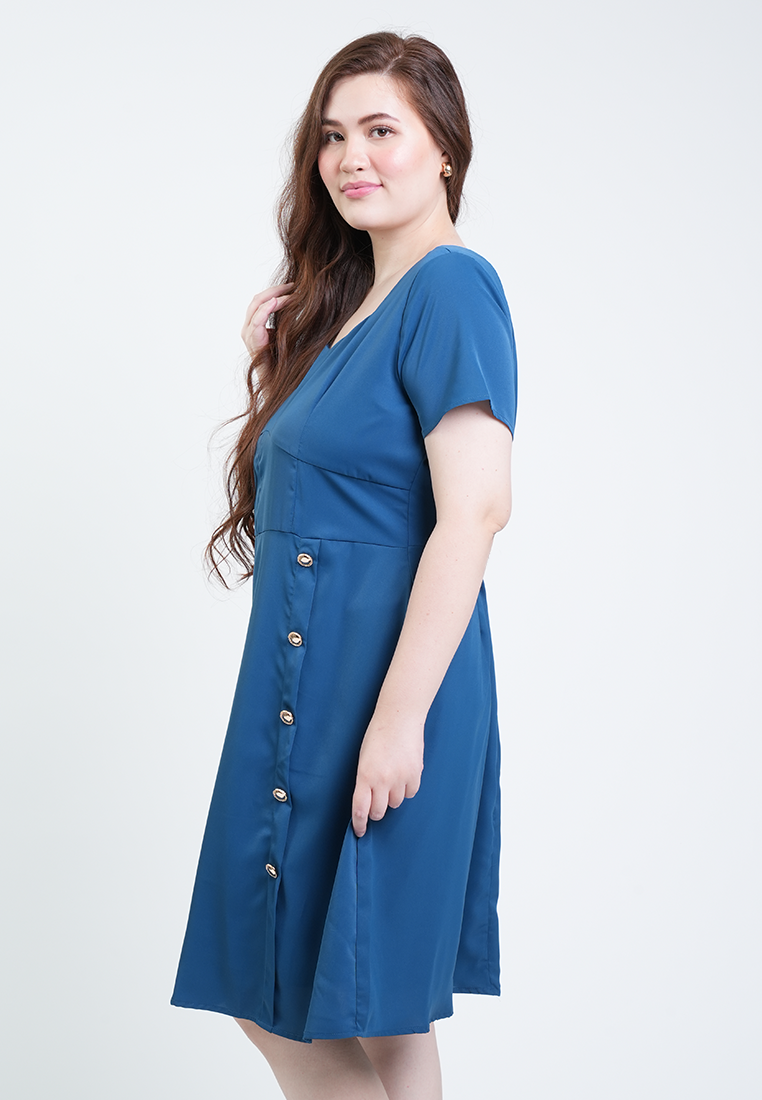 Milly Plus Size Sophia Sweetheart Neckline Paneled Dress