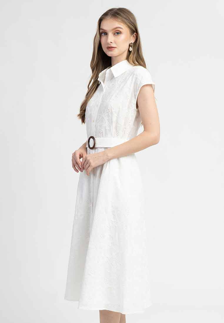 Felicity Embroidered Shirt Dress