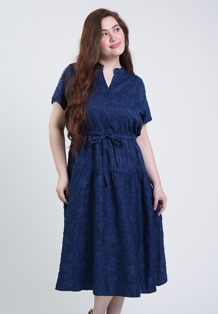 Milly Plus Size Emma Textured A-line Dress