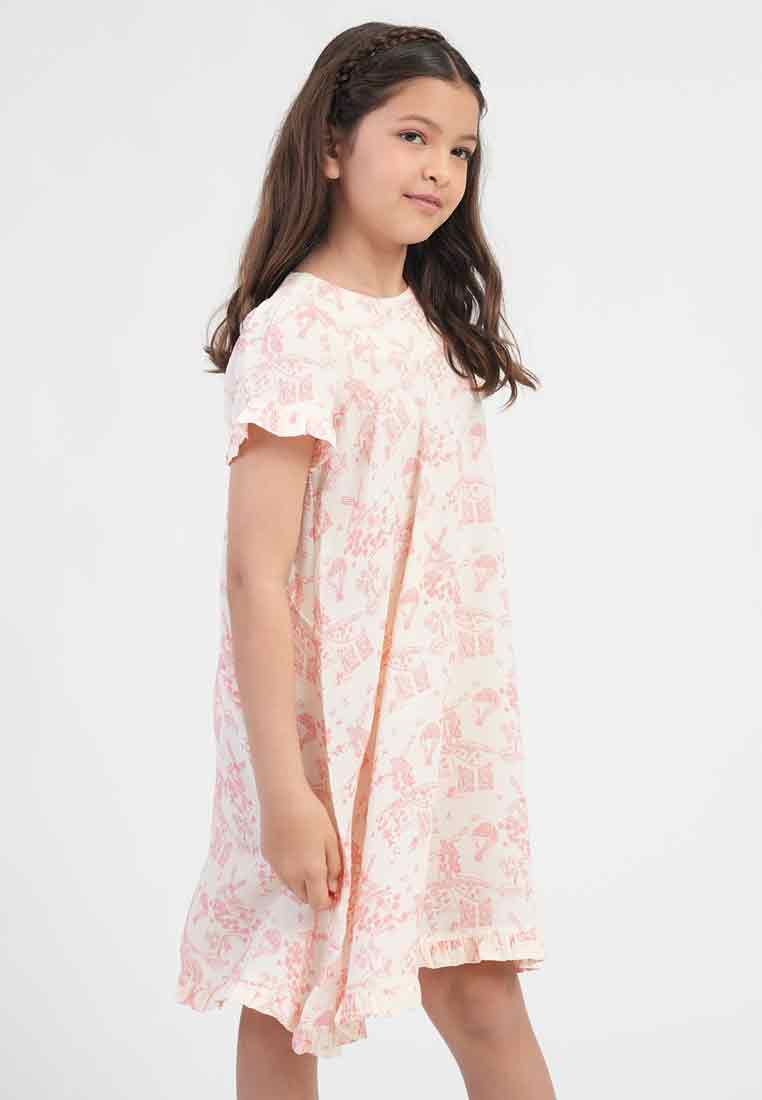 Treehouse Mayla Windmill & Balloon Print Girl's Dress