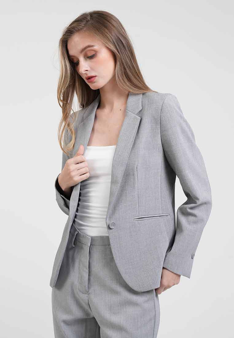 Frances Notched Lapel Button Blazer