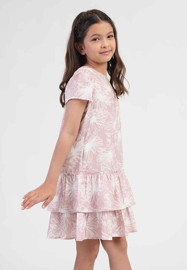 Treehouse Rosemary Floral Tiered Girl's Dress