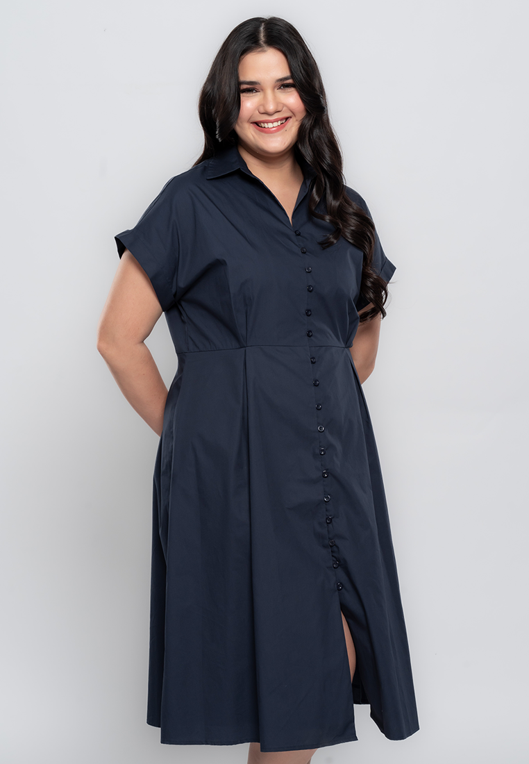 Milly Plus Size Alexandria Shirt Dress with Continuous Sleeves