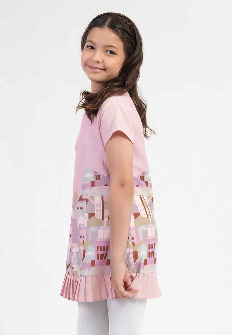 Treehouse Scavina Town Print Girl's Dress