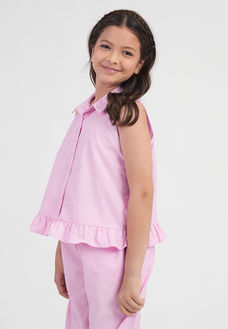 Treehouse Girls Erin Ruffled Hem Girl’s Top