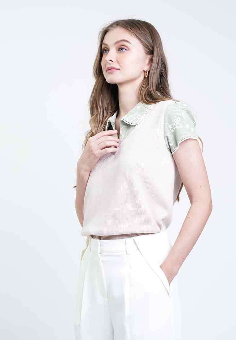 Aria 2-in-1 Knitted Vest Blouse