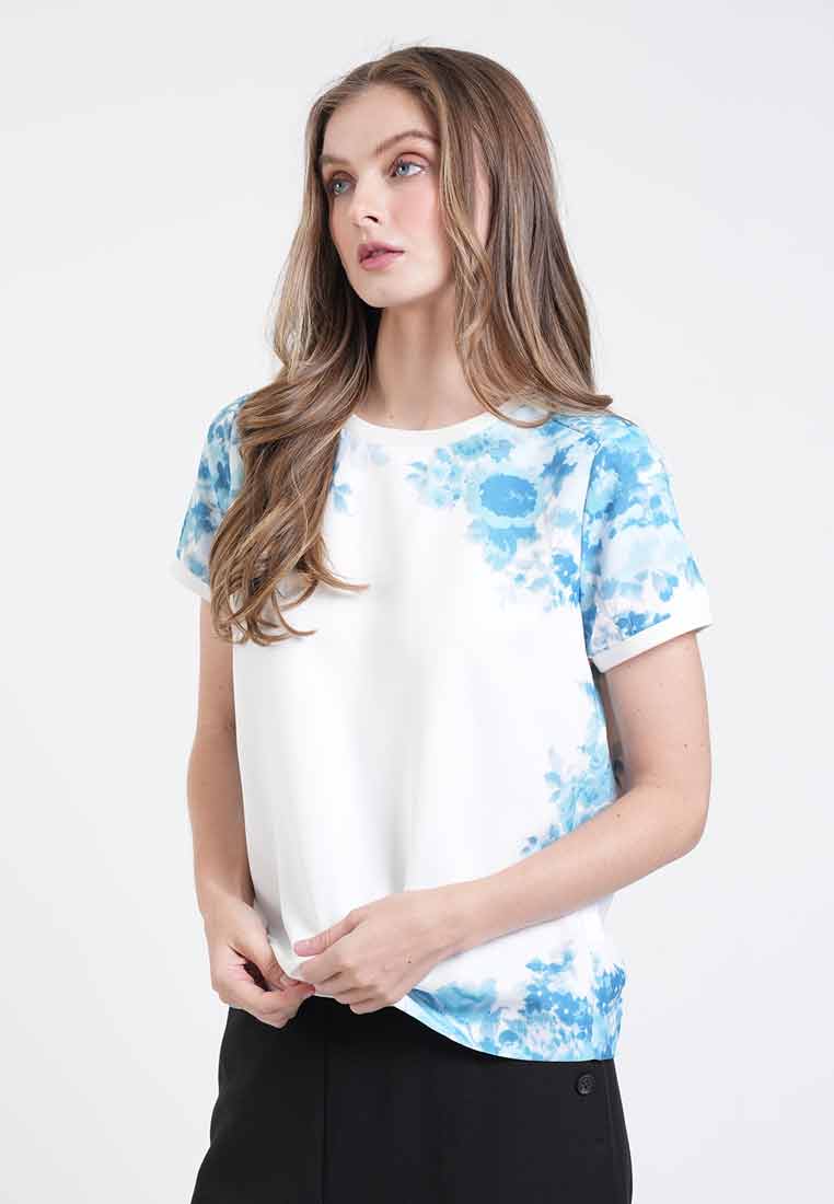 Glenda Watercolor Floral Blouse